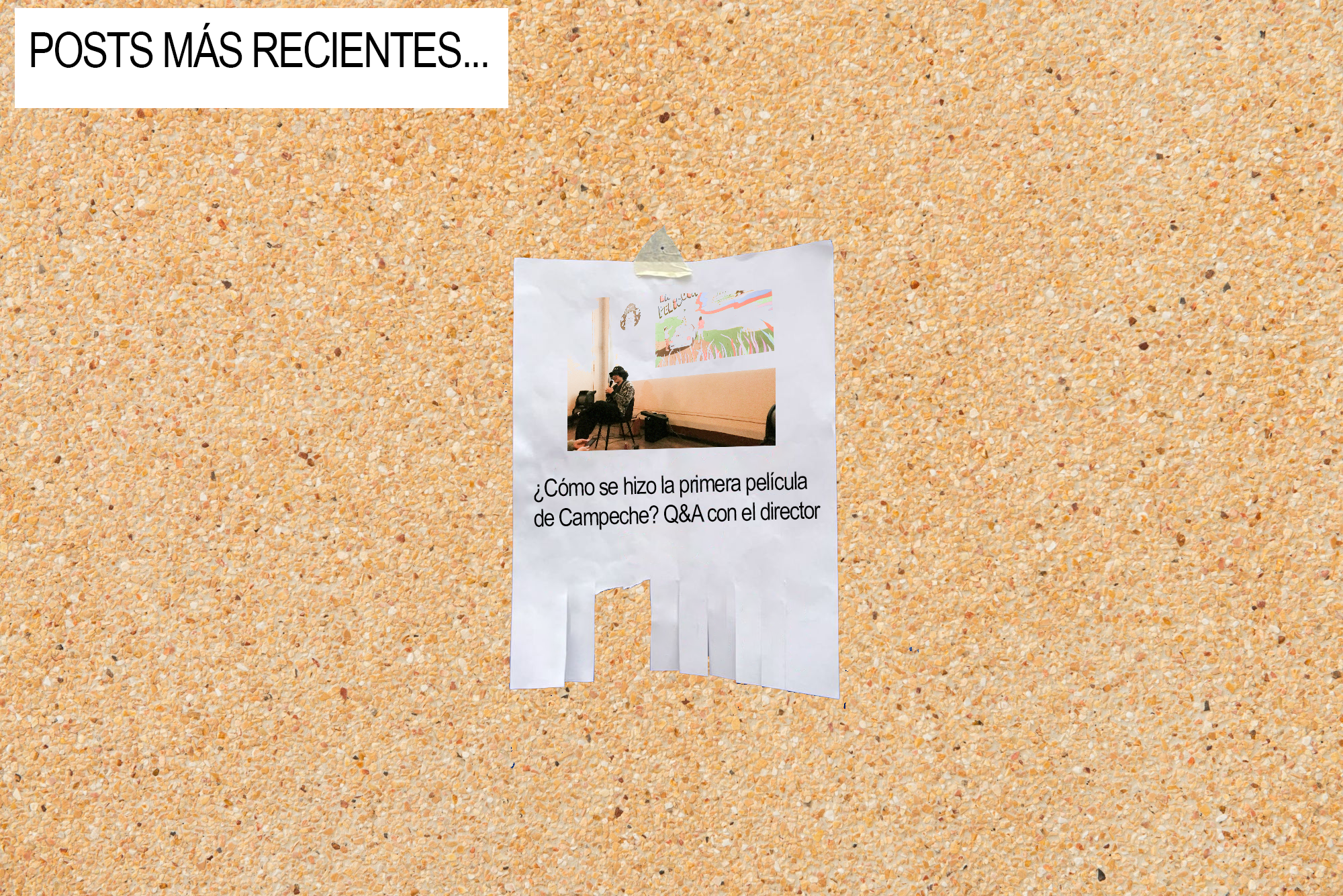 Tablón con flyers